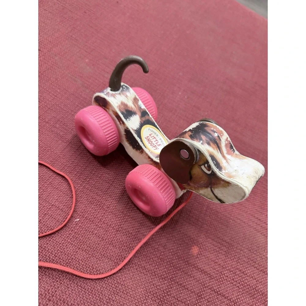 Vintage Fisher Price Little Snoopy Pull Along Dog